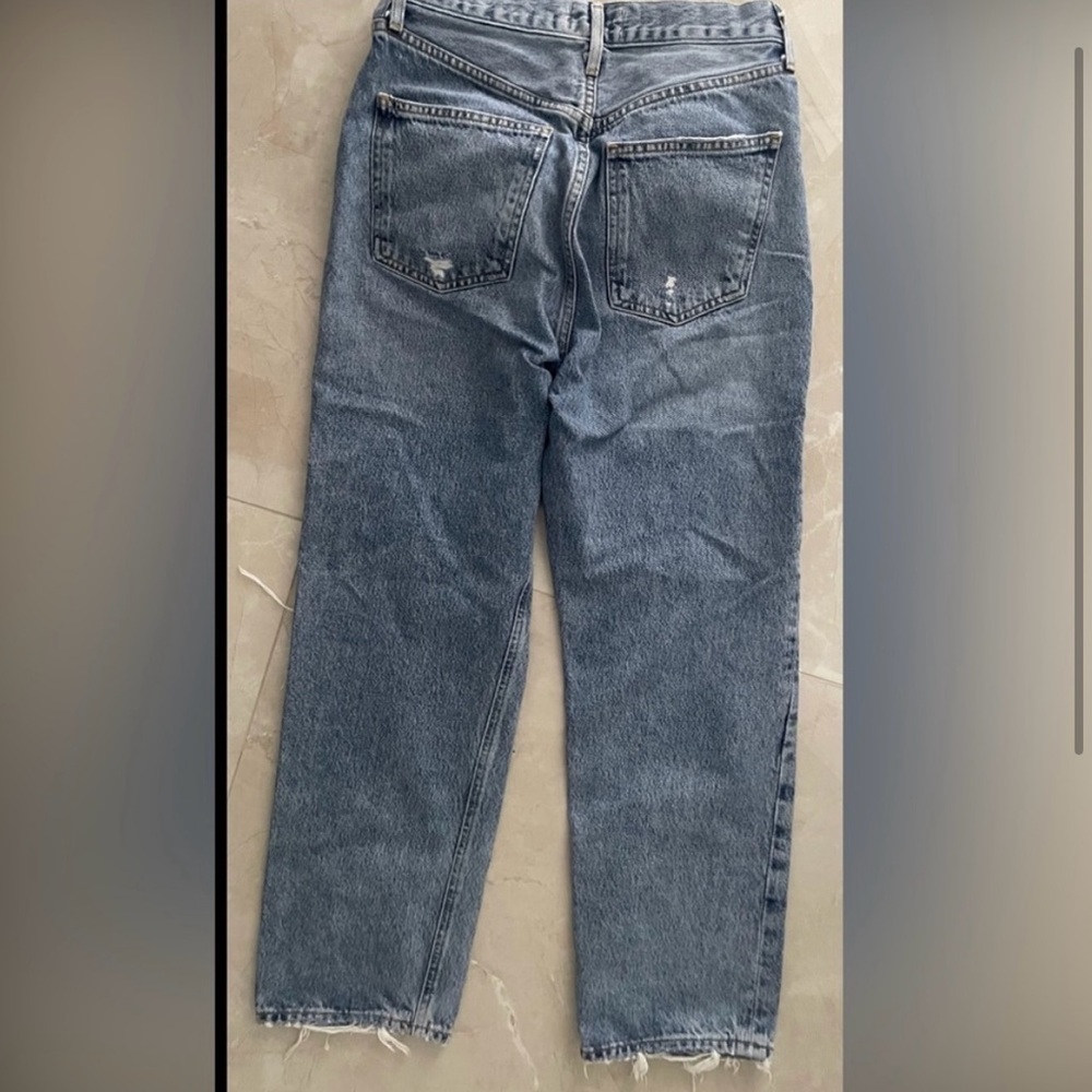 AGOLDE Woman’s Jeans Size 24 Medium Wash Denim High Rise Button Fly 5 Pockets - Picture 2 of 6